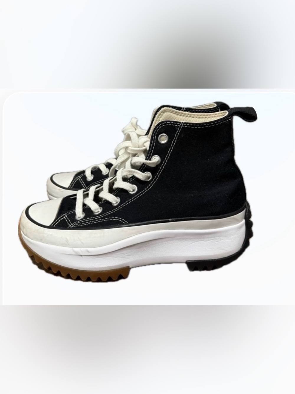 Converse Run Star Hike Platform Sneaker - Black / White / Gum